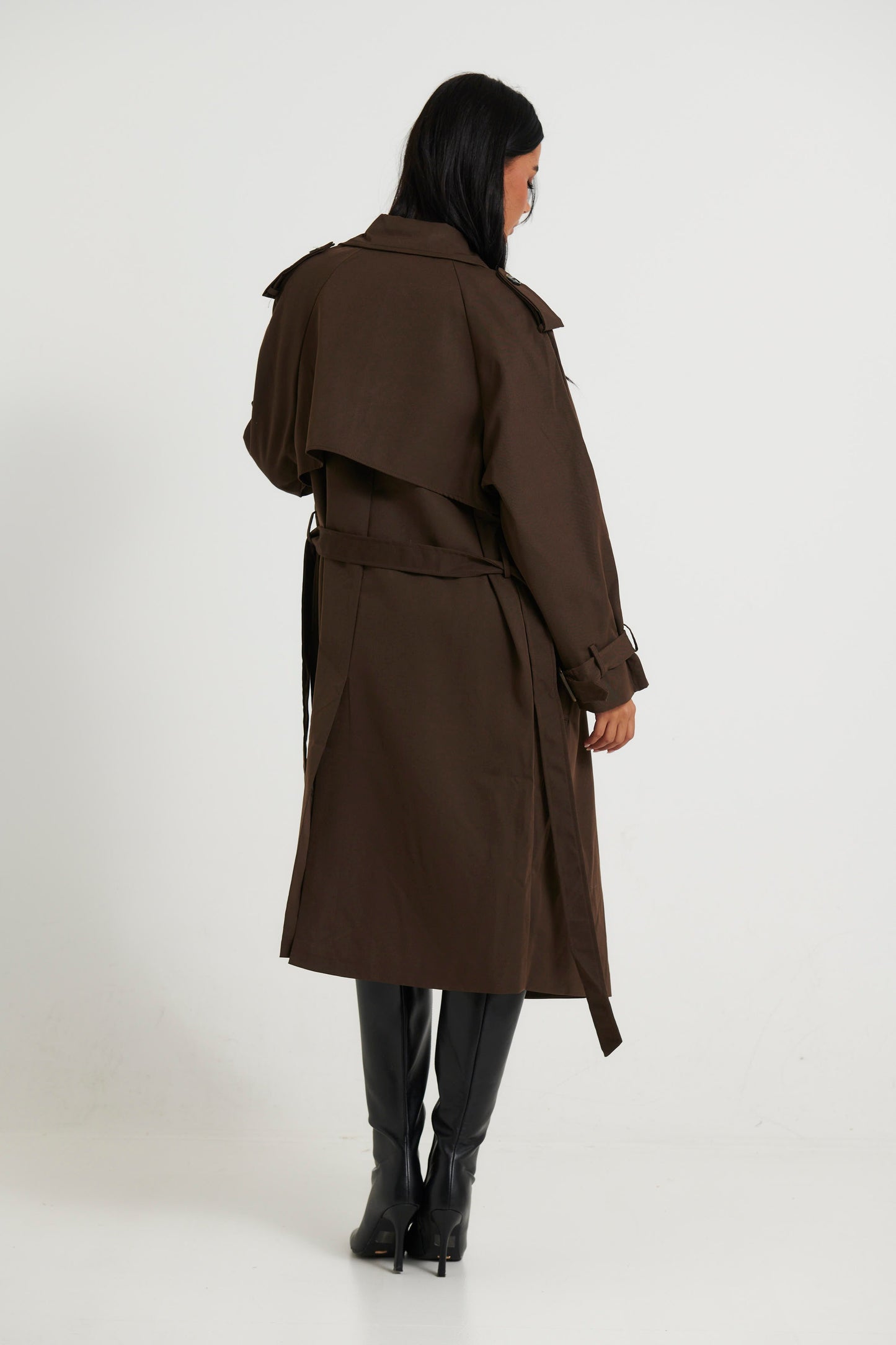 Lia Trench Dark Brown