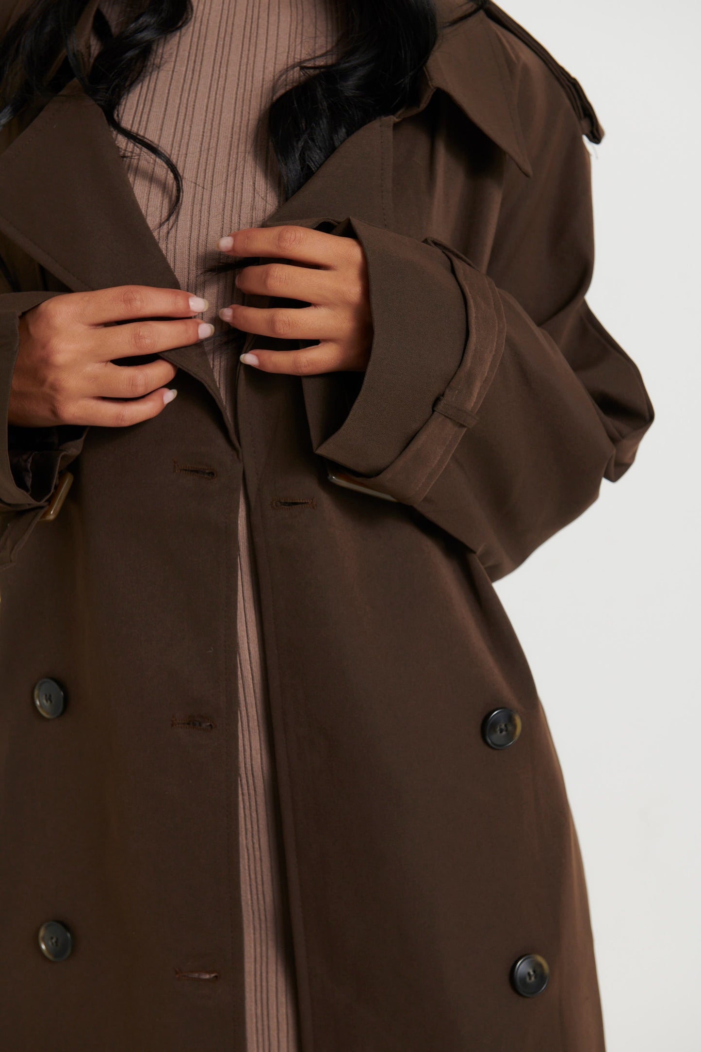 Lia Trench Dark Brown