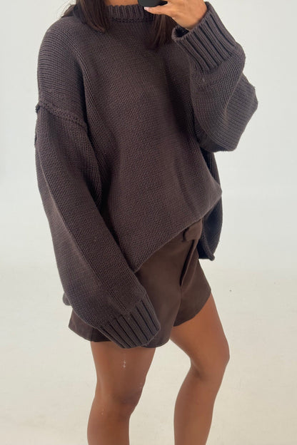 Nikova Knit Jumper Chocolate